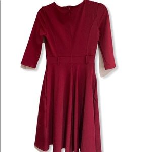 Red Dress belt accent with side pocket #reddress